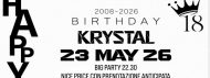 HAPPY BIRTHDAY KRYSTAL CLUB